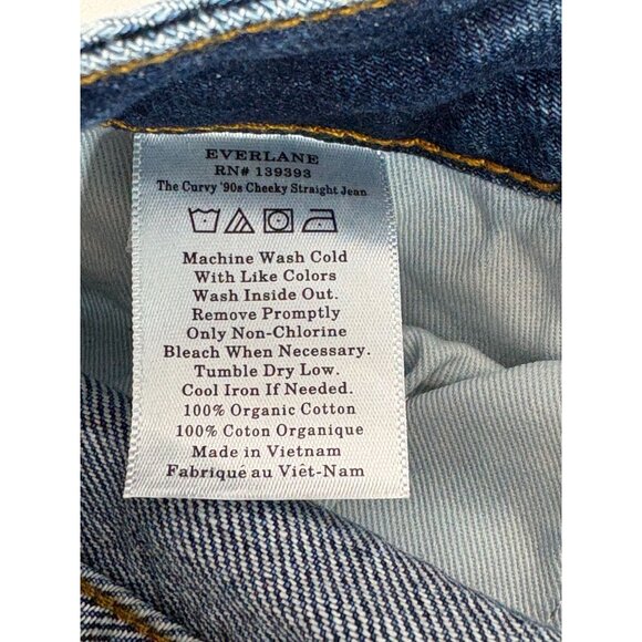 New Everlane The Curvy 90's Curvy Straight Jean Women's Sz 27 REG - Picture 6 of 8